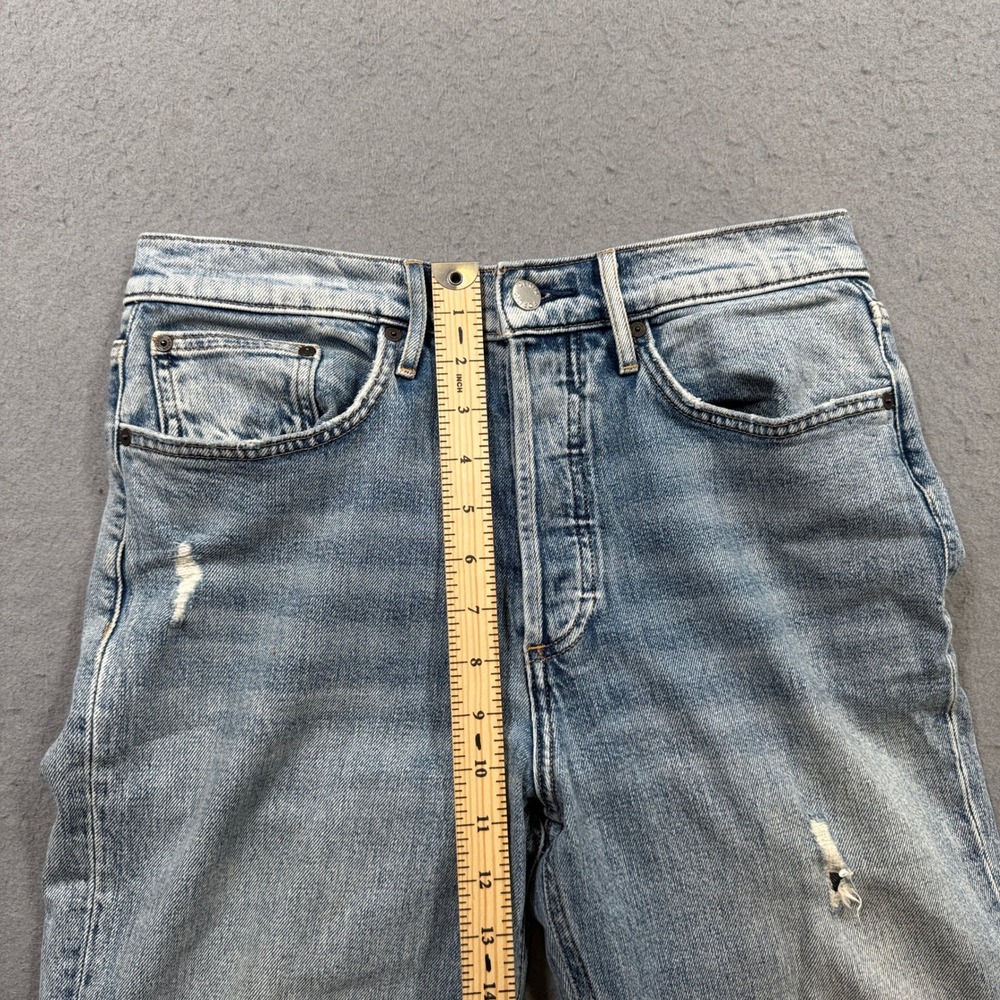 Denim Forum Jeans Women's 29 Blue Light Wash Denim Arlo High Rise Straight Leg - Picture 7 of 8